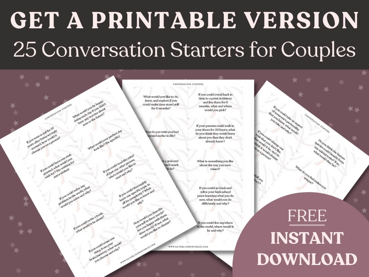 Conversation starters for couples 