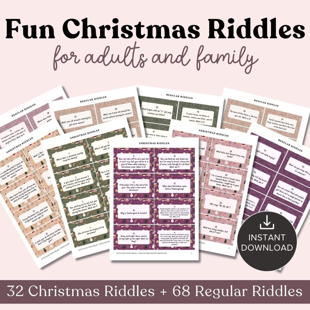 100 Fun Printable Christmas Riddles with Answers